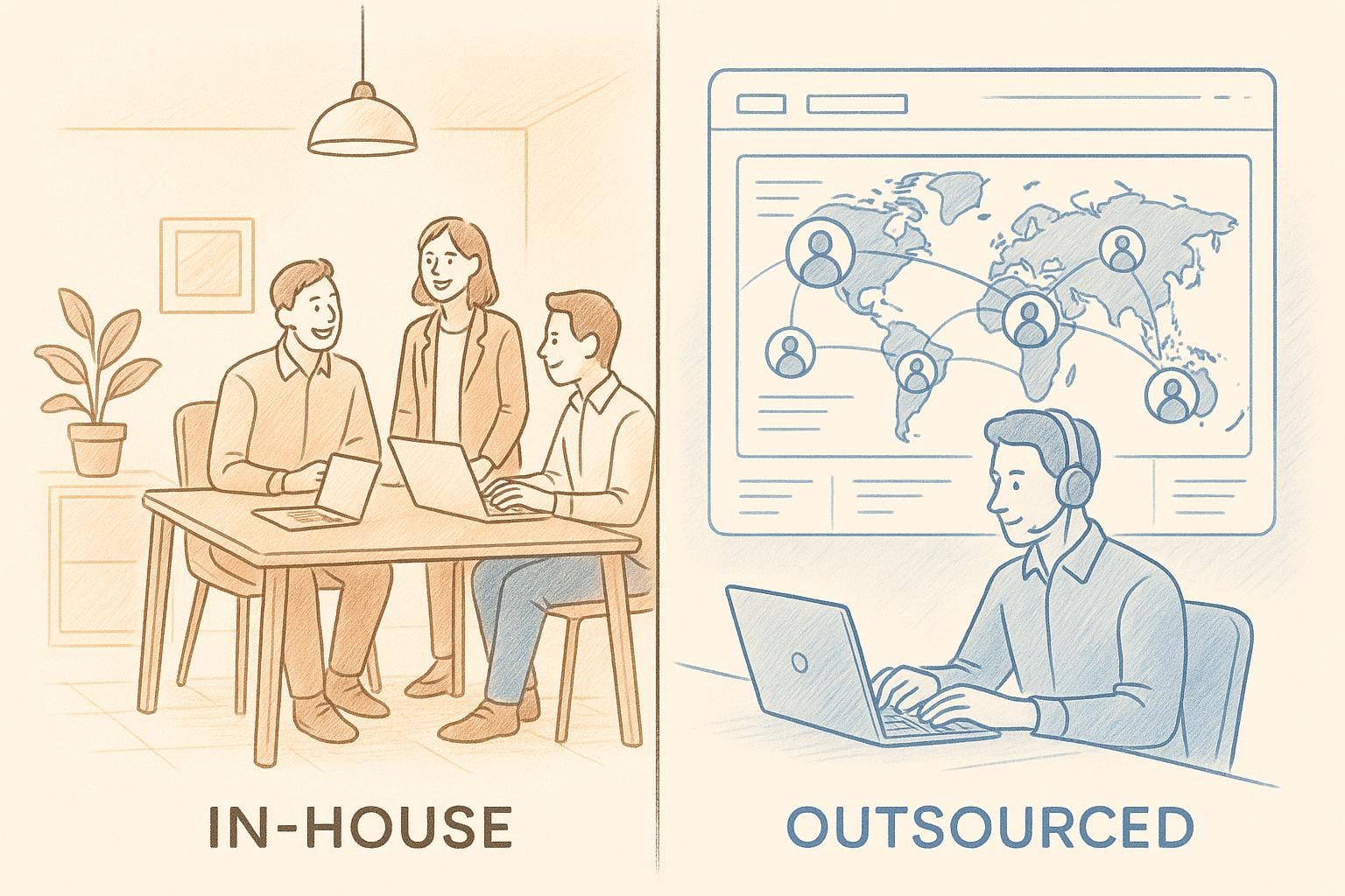 Checklist: Choosing Between In-House and Outsourced Teams