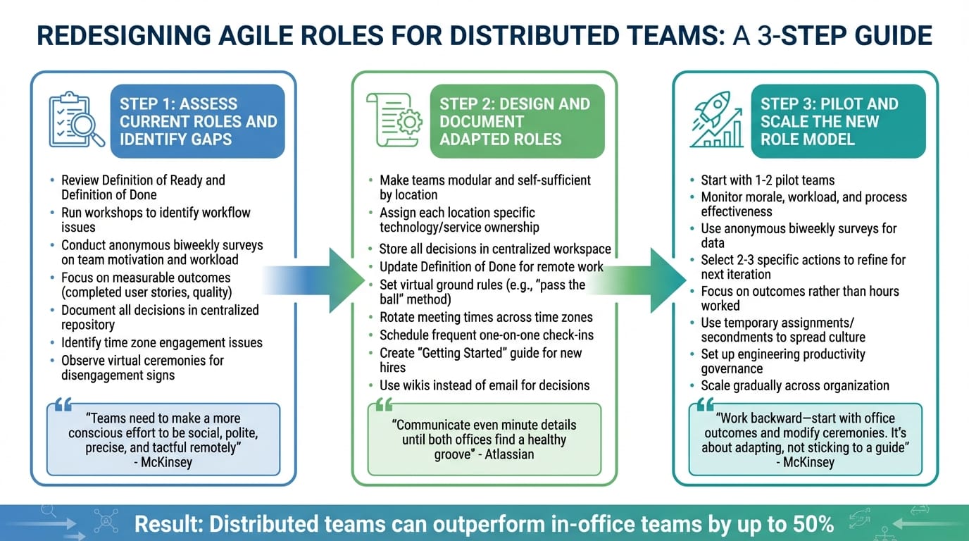 3-Step Guide to Redesigning Agile Roles for Distributed Teams